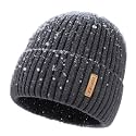 TOP-EX DryKnit™ Waterproof L/XL/XXL Winter Fleece Lined Beanie Hat for Men Women Warm Knit Watch Skull Cap Cold Weather