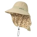 TOP-EX UPF 50+ Cooling Wide Brim Sun Hat for Men with Neck Flap, Packable