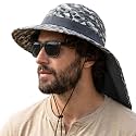 TOP-EX UPF 50+ Cooling Wide Brim Sun Hat for Men with Neck Flap, Packable