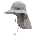 TOP-EX UPF 50+ Cooling Wide Brim Sun Hat for Men with Neck Flap, Packable