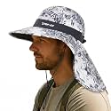 TOP-EX UPF 50+ Cooling Wide Brim Sun Hat for Men with Neck Flap, Packable