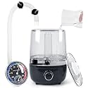 Top fill Reptile Fogger Terrariums Humidifier Fog Machine Mister with 4L Visible Large Tank & Extension Hoses, Suitable for Terrariums & Enclosures, Ideal for Reptiles/Amphibians/Herps/Vivarium/Moss