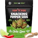 Top Fox Snacks Pumpkin Seeds to Eat (Chile Lime, 3.5 oz – 2 Pack) - Gluten Free Snacks, Healthy Protein Snacks, Keto Friendly Snacks, Allergen Free, Paleo & Vegan - Organic Pop-Roasted