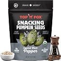 Top Fox Snacks Pumpkin Seeds to Eat (Cracked Black Pepper, 3.5 oz – 6 Pack) – Gluten Free, Healthy Protein Snacks, Keto Friendly Snacks, Allergen Free Snacks, Paleo & Vegan – Organic Pop-Roasted