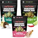 Top Fox Snacks Pumpkin Seeds to Eat Variety (Himalayan Salt, Salt &amp; Vinegar, Chile Lime, 3.5 oz, Pack of 6) - Gluten Free, Protein Snacks, Keto Snacks, Vegan Organic Pop-Roasted, Allergen Free Snacks, Paleo &amp; Vegan