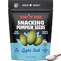 Top Fox Snacks Pumpkin Seeds to Eat (Light Salt, 3.5 oz – 6 Pack) - Gluten Free Snacks, Healthy Protein Snacks, Keto Friendly Snacks, Allergen Free Snacks, Paleo &amp; Vegan - Organic Pop-Roasted