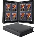 Top loader Binder, Holds 128+ Toploaders（Black）