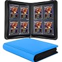 Top loader Binder, Holds 128+ Toploaders (Light Blue)
