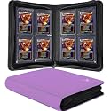 Top loader Binder, Holds 128+ Toploaders (Light Purple)
