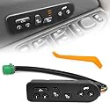 TOP-MAX Driver Side Seat Heater Switch with Pedal Adjustment Fit for 2003-2006 GMC Yukon XL Chevy Suburban 1500 2500 Tahoe Avalanche Cadillac Escalade EXT ESV Replaces for 15116862 15179136