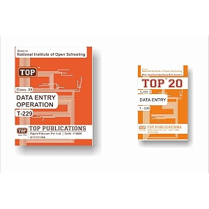 top nios class 10 data entry 229 guide  top 20 most important question answers mini book - set of 2 books