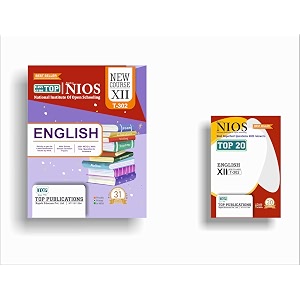 top nios class 12 english 302 guide  top 20 most important question answers mini book - set of 2 books
