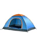 TOP SHOP 4 Person Polyester Dome Water Resistant Tent for Camping and Hiking with Back Window and Floor (Multicolour)