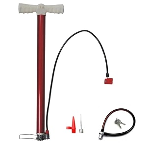top team heavy duty stainless steel alloy steel cycle air pump for bicycle tyrecarbikemotorcycleball amp inflatable furniture toys multicolor c002 pump1 pin with cable lock