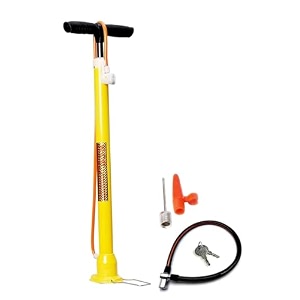 top team heavy duty stainless steel alloy steel cycle air pump for bicycle tyrecarbikemotorcycleball amp inflatable furniture toys multicolor n002 pump1 pin with cable lock