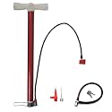 Top Team Heavy Duty Stainless Steel Alloy Steel Cycle Air Pump for Bicycle Tyre/Car/Bike/Motorcycle/Ball &amp; Inflatable Furniture Toys Multicolor. (C002 Pump,1 Pin with Cable Lock)