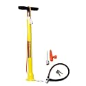 Top Team Heavy Duty Stainless Steel Alloy Steel Cycle Air Pump for Bicycle Tyre/Car/Bike/Motorcycle/Ball &amp; Inflatable Furniture Toys Multicolor. (N002 Pump,1 Pin with Cable Lock)