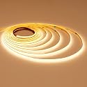 TOPAI 3mm COB LED Strip 12V Ultra Thin 16.4ft LED Tape 3000K Warm White