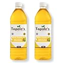 Topale's Wooden Cold Pressed White Sesame Oil - 1 Litre, (Pack of 2) | Til Oil For Cooking | Unrefined, Chemical-free, Omega-6 Rich Cold Press Oil | Sesame Oil For Hair, Skin &amp; Body Care