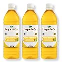 Topale's Wooden Cold Pressed White Sesame Oil - 1 Litre, (Pack of 3) | Til Oil For Cooking | Unrefined, Chemical-free, Omega-6 Rich Cold Press Oil | Sesame Oil For Hair, Skin &amp; Body Care