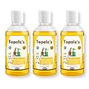 Topale's Wooden Cold Pressed White Sesame Oil - 200 ML, (Pack of 3) | Til Oil For Cooking | Unrefined, Chemical-free, Omega-6 Rich Cold Press Oil | Sesame Oil For Hair, Skin &amp; Body Care