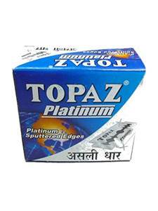topaz 150 blade razors blades platinum sputtered edges 10 tucks of 10 blades each pack of 10