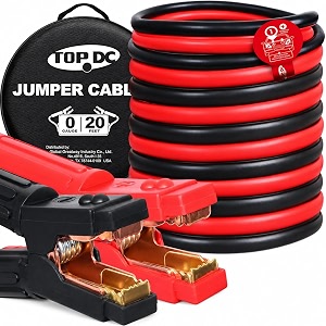 topdc jumper cables heavy duty 0 gauge 20 feet 1000amp booster cables for car battery heavy duty 20 gauge cables for diesel trucks protable jumper cables kit with case gloves