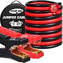 TOPDC Jumper Cables Heavy Duty 0 Gauge 20 Feet 1000Amp Booster Cables for Car Battery, Heavy Duty 20 Gauge Cables for Diesel Trucks, Protable Jumper Cables Kit with Case, Gloves.