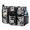 TOPDesign Utility Water Resistant Tote Bag with 13 Pockets, Zipper Closure