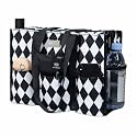 TOPDesign Utility Water Resistant Tote Bag with 13 Pockets, Zipper Closure