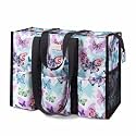 TOPDesign Utility Water Resistant Tote Bag with 13 Pockets, Zipper Closure