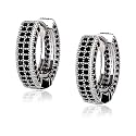 TOPGRILLZ Iced Out Hoop Earrings Cubic Zirconia Huggie Cartilage Cuff Hypoallergenic 14K Gold Plated Luxury Fashion Round Circle Earrings For Men Women