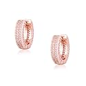 TOPGRILLZ Iced Out Hoop Earrings Cubic Zirconia Huggie Cartilage Cuff Hypoallergenic 14K Gold Plated Luxury Fashion Round Circle Earrings For Men Women