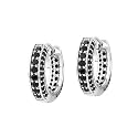 TOPGRILLZ Iced Out Hoop Earrings Cubic Zirconia Huggie Cartilage Cuff Hypoallergenic 14K Gold Plated Luxury Fashion Round Circle Earrings For Men Women