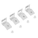 TOPINCN 4Pcs Aquarium Cover Bracket Stainless Steel Fish Glass Cover Clips Aquarium Cover Glass Clip Fish Lid Holder Support(5mm)