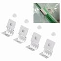 TOPINCN 4Pcs Aquarium Cover Bracket, Stainless Steel Fish Glass Cover Clips Fish Lid Holder Support for Rimless Aquariums(10mm)