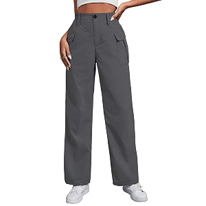 TOPLOT Cotton Solid Multi-Pocket Cargo Pant for