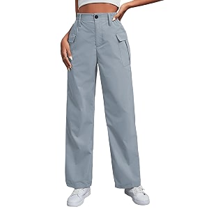 TOPLOT Cotton Solid Multi-Pocket Cargo Pant for