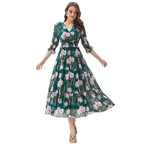 TOPLOT Dress for Women with Floral Print