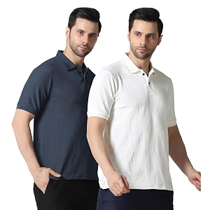 TOPLOT Mens Polo T Shirt Half