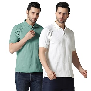 TOPLOT Mens Polo T Shirt Half