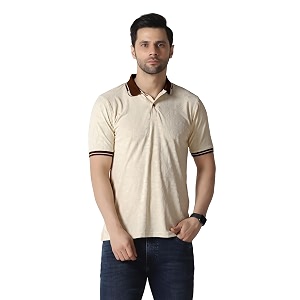 TOPLOT Mens Premium Jacquard Polo T-Shirt