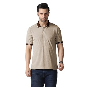 TOPLOT Mens Premium Jacquard Polo T-Shirt