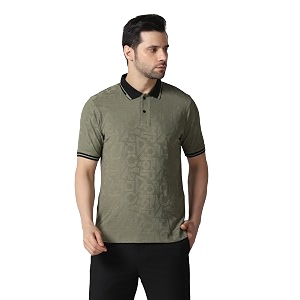 TOPLOT Mens Premium Jacquard Polo T-Shirt