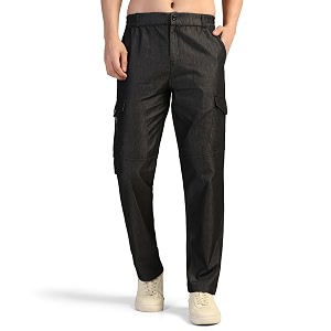 TOPLOT Mens Regular Fit Causal Trouser
