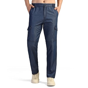 TOPLOT Mens Regular Fit Causal Trouser