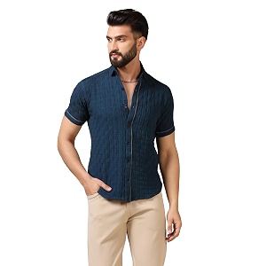 TOPLOT Mens Regular Fit Casual Shirt