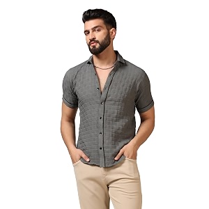 TOPLOT Mens Regular Fit Casual Shirt