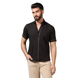 TOPLOT Mens Regular Fit Casual Shirt