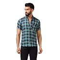 TOPLOT Men39s Regular Fit Casual Shirt Checks